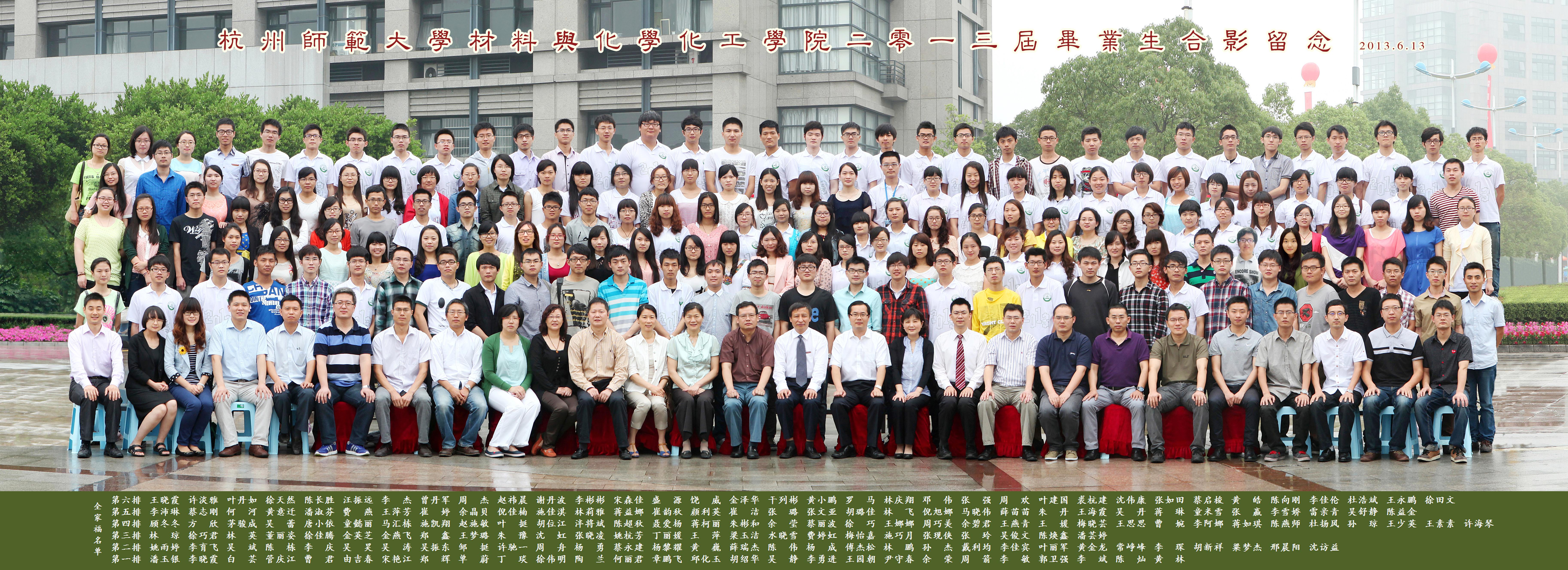 材化学院2013届全体毕业生合影8x28